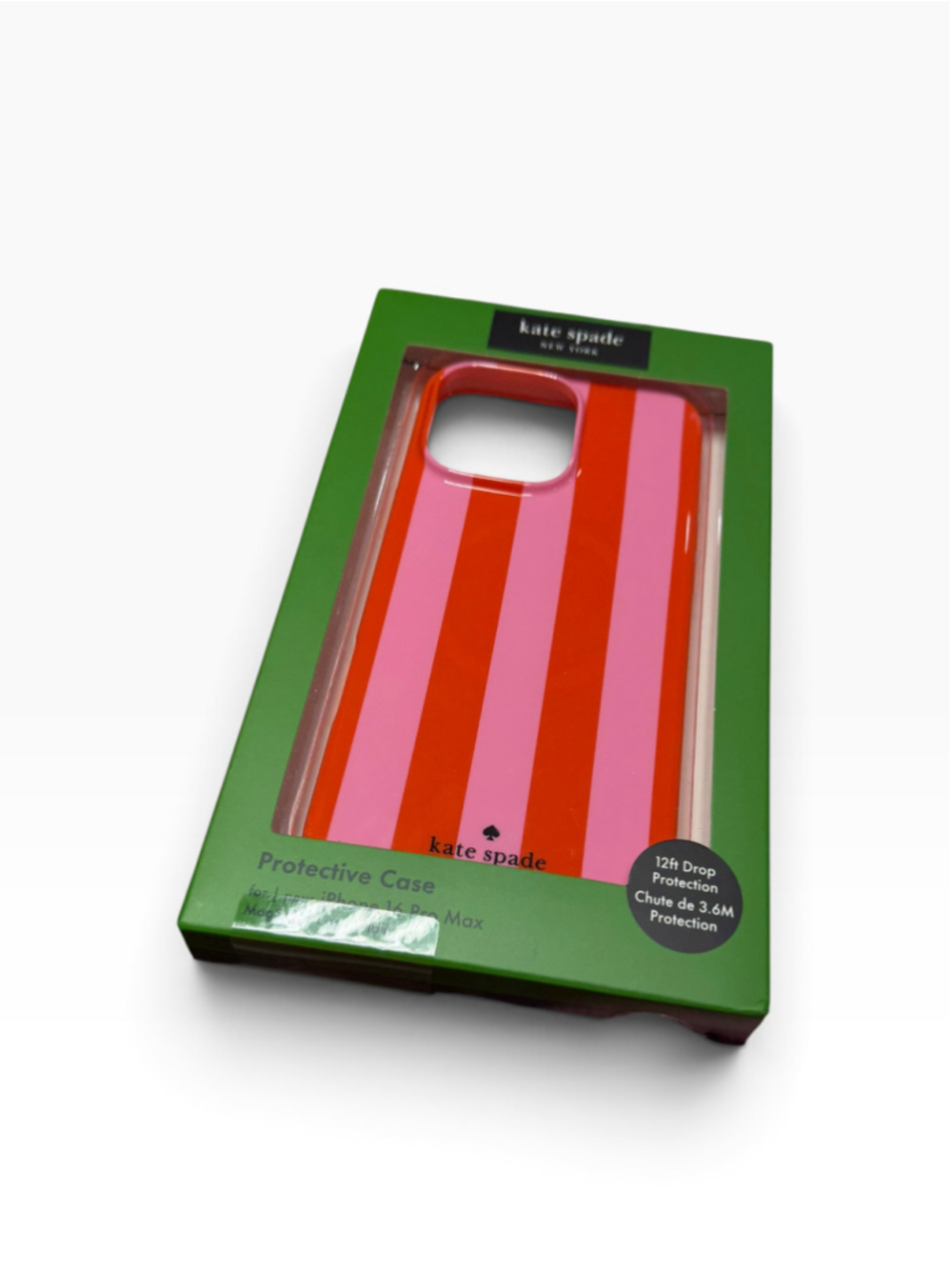 Kate Spade iPhone 16 Pro Max Protective Case One Size Pink Orange NWT